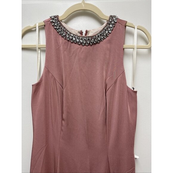 Mac Duggal Size 0 Pink 49093 Embellished Neck Trumpet Prom Formal Gown Dress - Picture 5 of 13